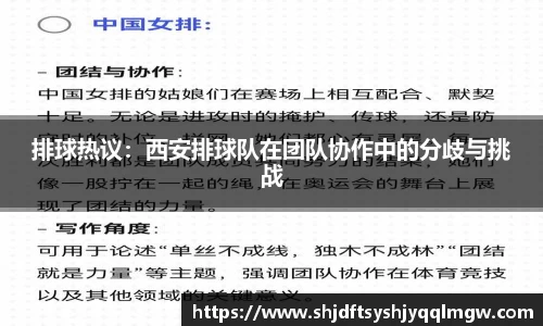 排球热议：西安排球队在团队协作中的分歧与挑战